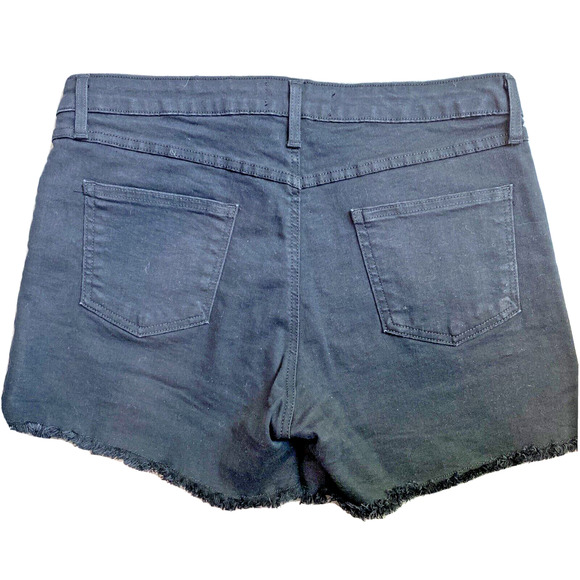 Just Black Denim USA Women's Frayed Hem Shorts size 32 relaxed distressed casual - Picture 5 of 8